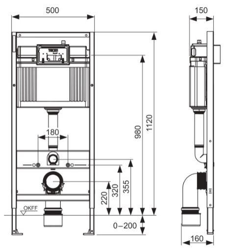 TECE base WC modulis 3/6ltr. 2in1 - Image 2